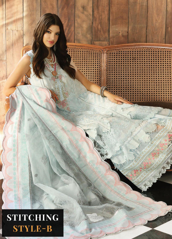 Noor by Saadia Asad Embroidered Lawn Suits Unstitched 3 Piece NSA23E D1 - Eid Collection