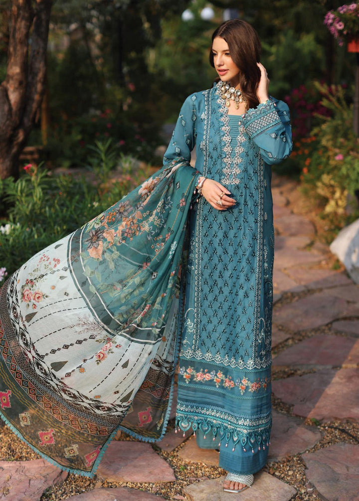 Noor by Saadia Asad Embroidered Lawn Suits Unstitched 3 Piece NSA23E D4 - Eid Collection