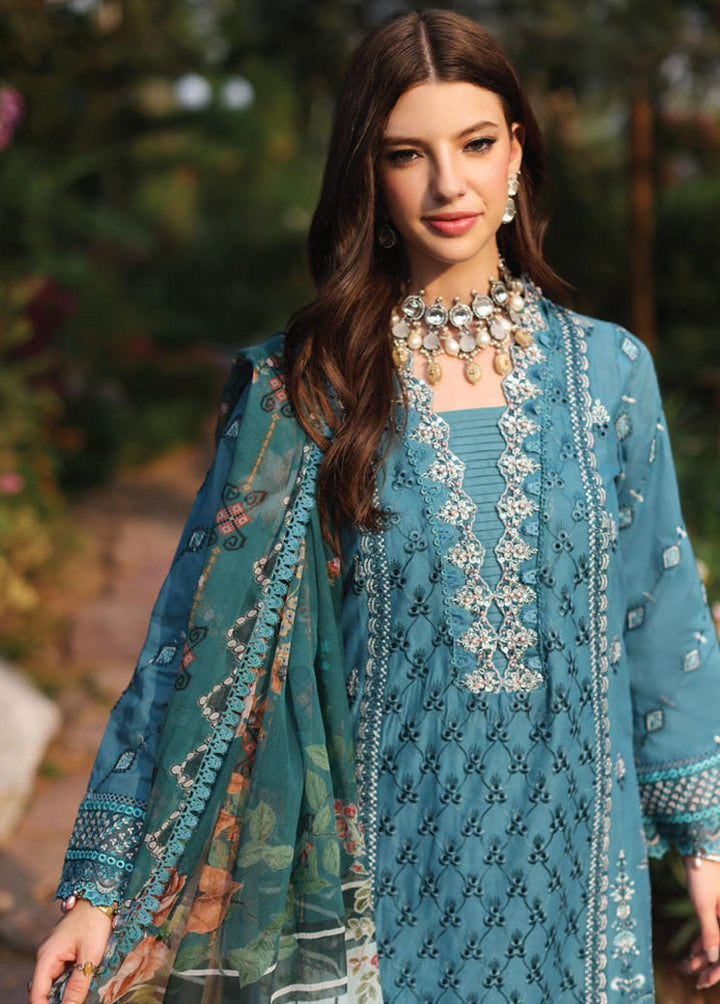 Noor by Saadia Asad Embroidered Lawn Suits Unstitched 3 Piece NSA23E D4 - Eid Collection