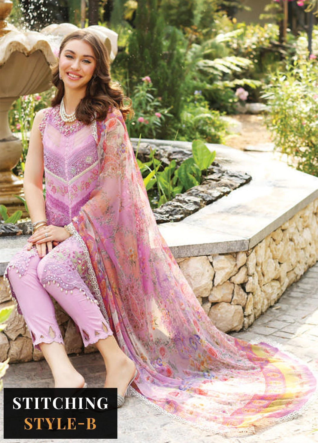 Noor by Saadia Asad Embroidered Lawn Suits Unstitched 3 Piece NSA23E D5 - Eid Collection