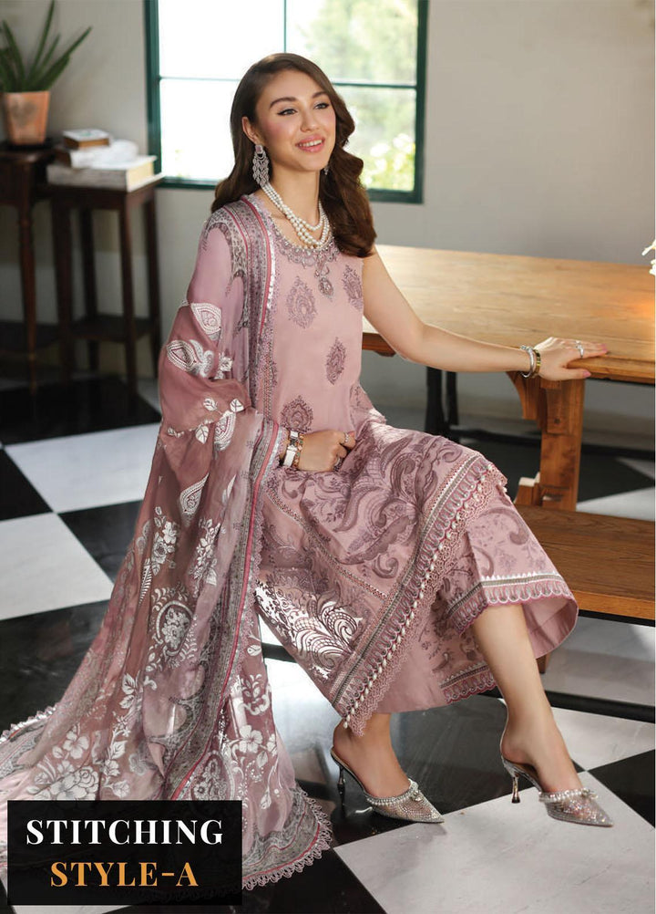 Noor by Saadia Asad Embroidered Lawn Suits Unstitched 3 Piece NSA23E D6 - Eid Collection