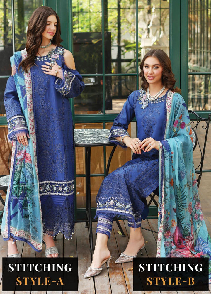 Noor by Saadia Asad Embroidered Lawn Suits Unstitched 3 Piece NSA23E D7 - Eid Collection