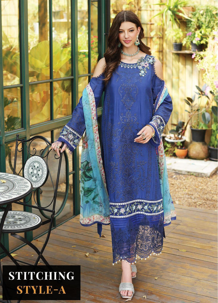Noor by Saadia Asad Embroidered Lawn Suits Unstitched 3 Piece NSA23E D7 - Eid Collection