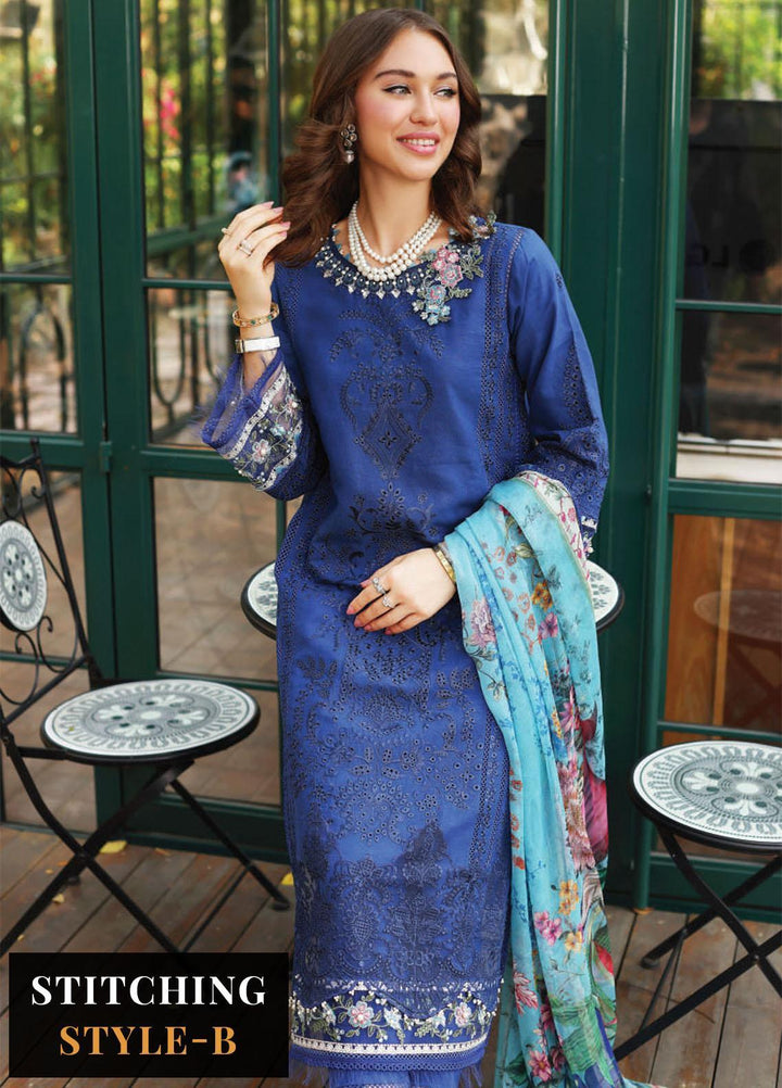 Noor by Saadia Asad Embroidered Lawn Suits Unstitched 3 Piece NSA23E D7 - Eid Collection