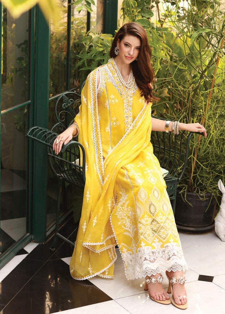 Noor by Saadia Asad Embroidered Lawn Suits Unstitched 3 Piece NSA23E D8 - Eid Collection