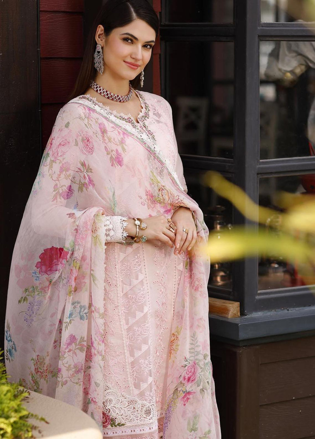 Noor By Saadia Asad Embroidered Lawn Suits Unstitched 3 Piece NSA23ESL D10 Sial - Eid Collection