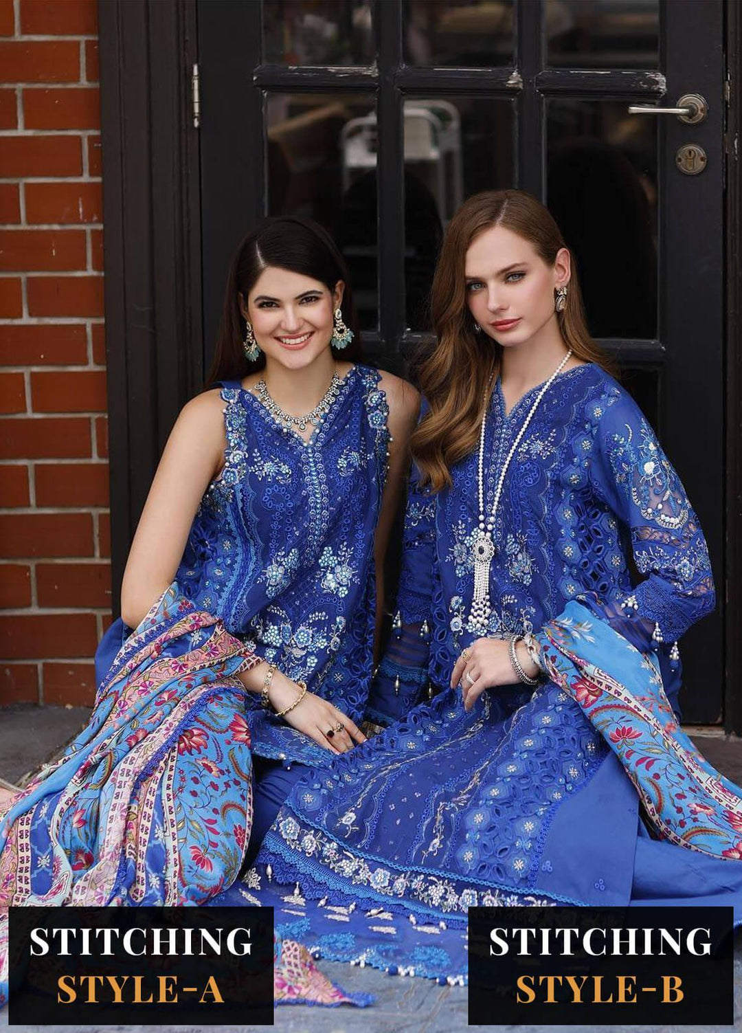 Noor By Saadia Asad Embroidered Lawn Suits Unstitched 3 Piece NSA23ESL D11 Lia - Eid Collection