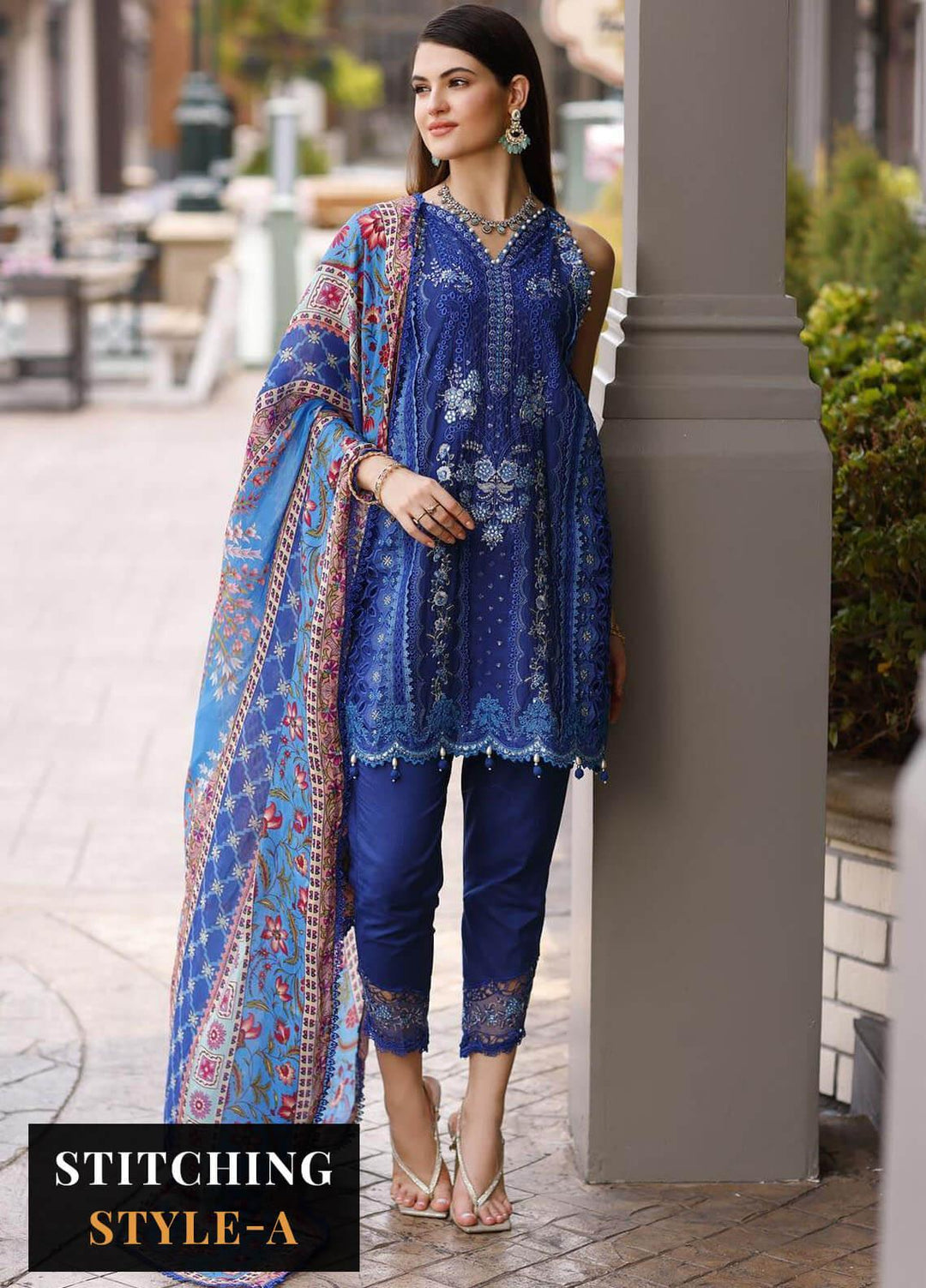 Noor By Saadia Asad Embroidered Lawn Suits Unstitched 3 Piece NSA23ESL D11 Lia - Eid Collection