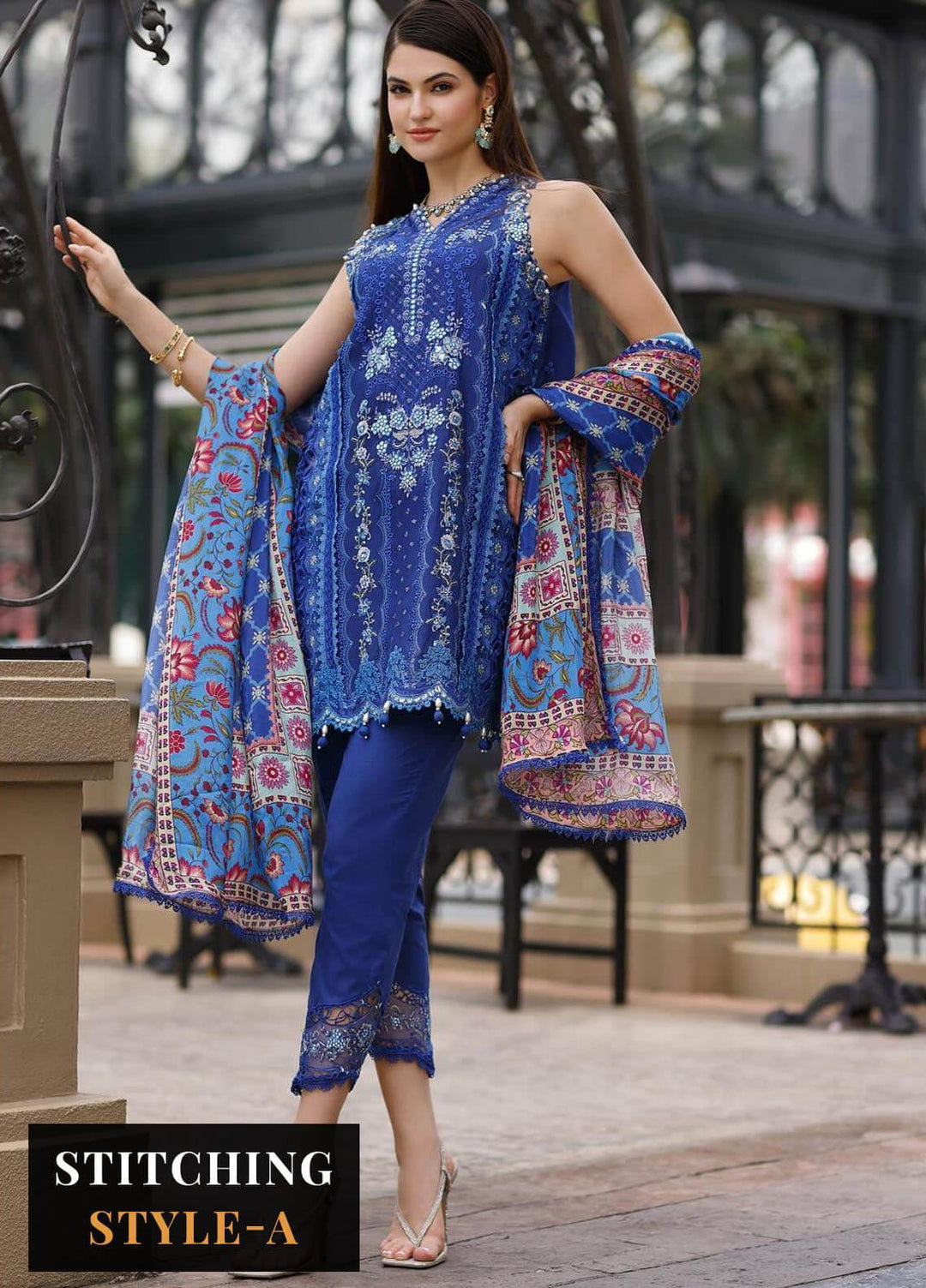 Noor By Saadia Asad Embroidered Lawn Suits Unstitched 3 Piece NSA23ESL D11 Lia - Eid Collection