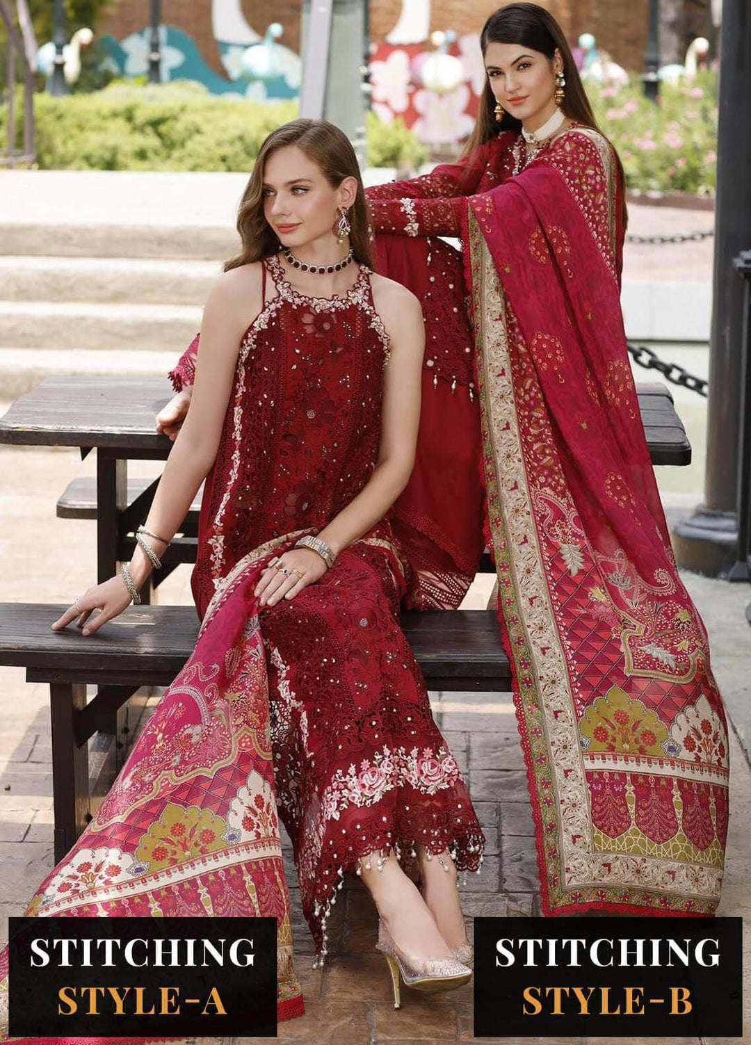 Noor By Saadia Asad Embroidered Lawn Suits Unstitched 3 Piece NSA23ESL D12 Elara - Eid Collection