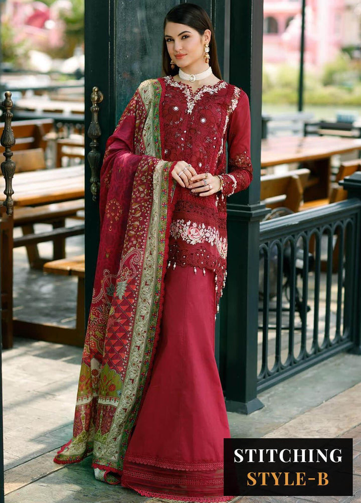 Noor By Saadia Asad Embroidered Lawn Suits Unstitched 3 Piece NSA23ESL D12 Elara - Eid Collection