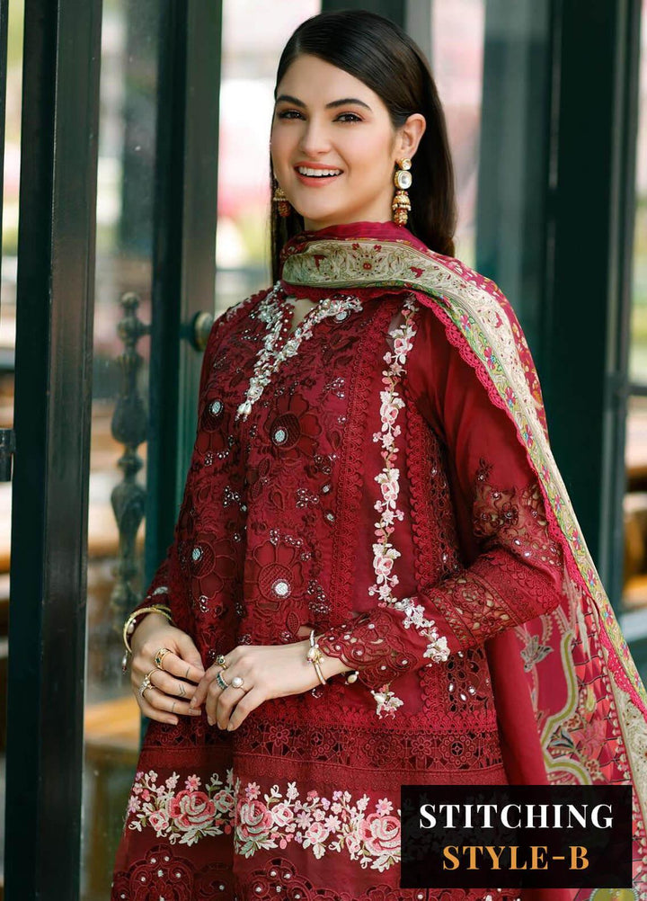 Noor By Saadia Asad Embroidered Lawn Suits Unstitched 3 Piece NSA23ESL D12 Elara - Eid Collection