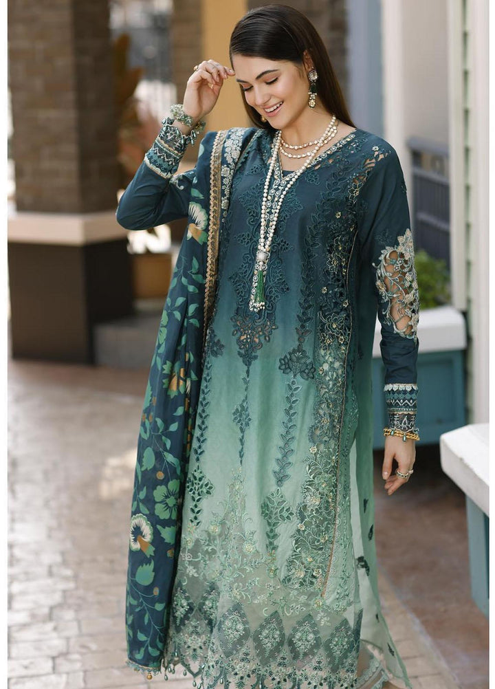 Noor By Saadia Asad Embroidered Lawn Suits Unstitched 3 Piece NSA23ESL D3 Zalia - Eid Collection