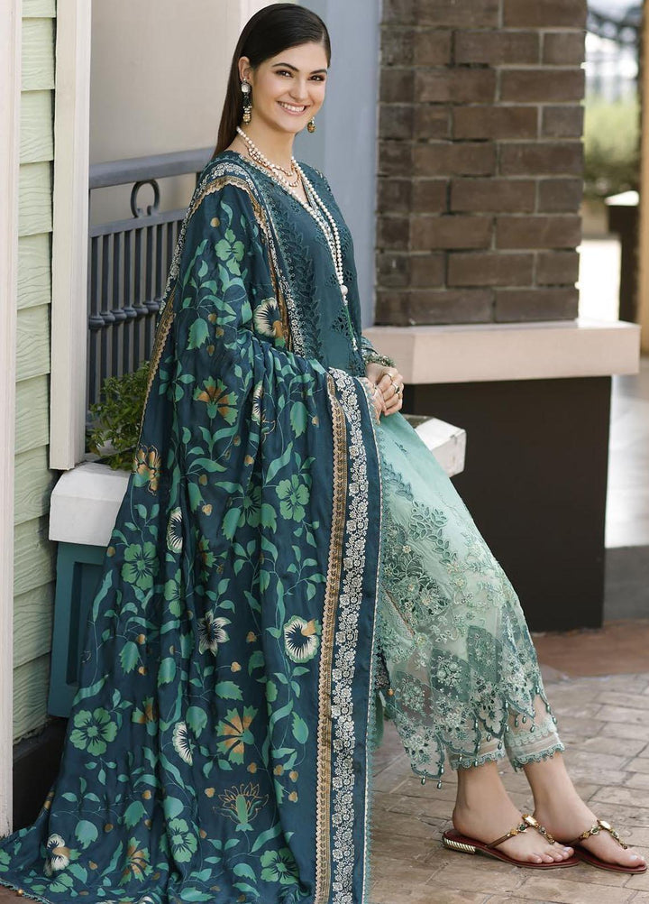 Noor By Saadia Asad Embroidered Lawn Suits Unstitched 3 Piece NSA23ESL D3 Zalia - Eid Collection