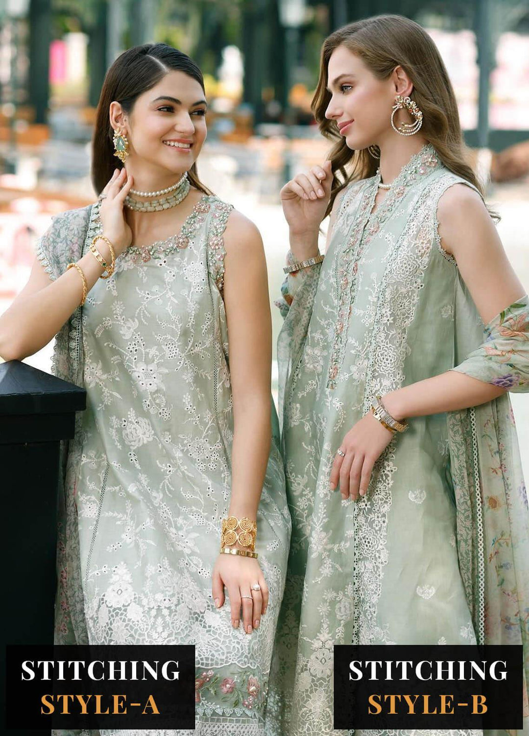 Noor By Saadia Asad Embroidered Lawn Suits Unstitched 3 Piece NSA23ESL D5 Sabeena - Eid Collection