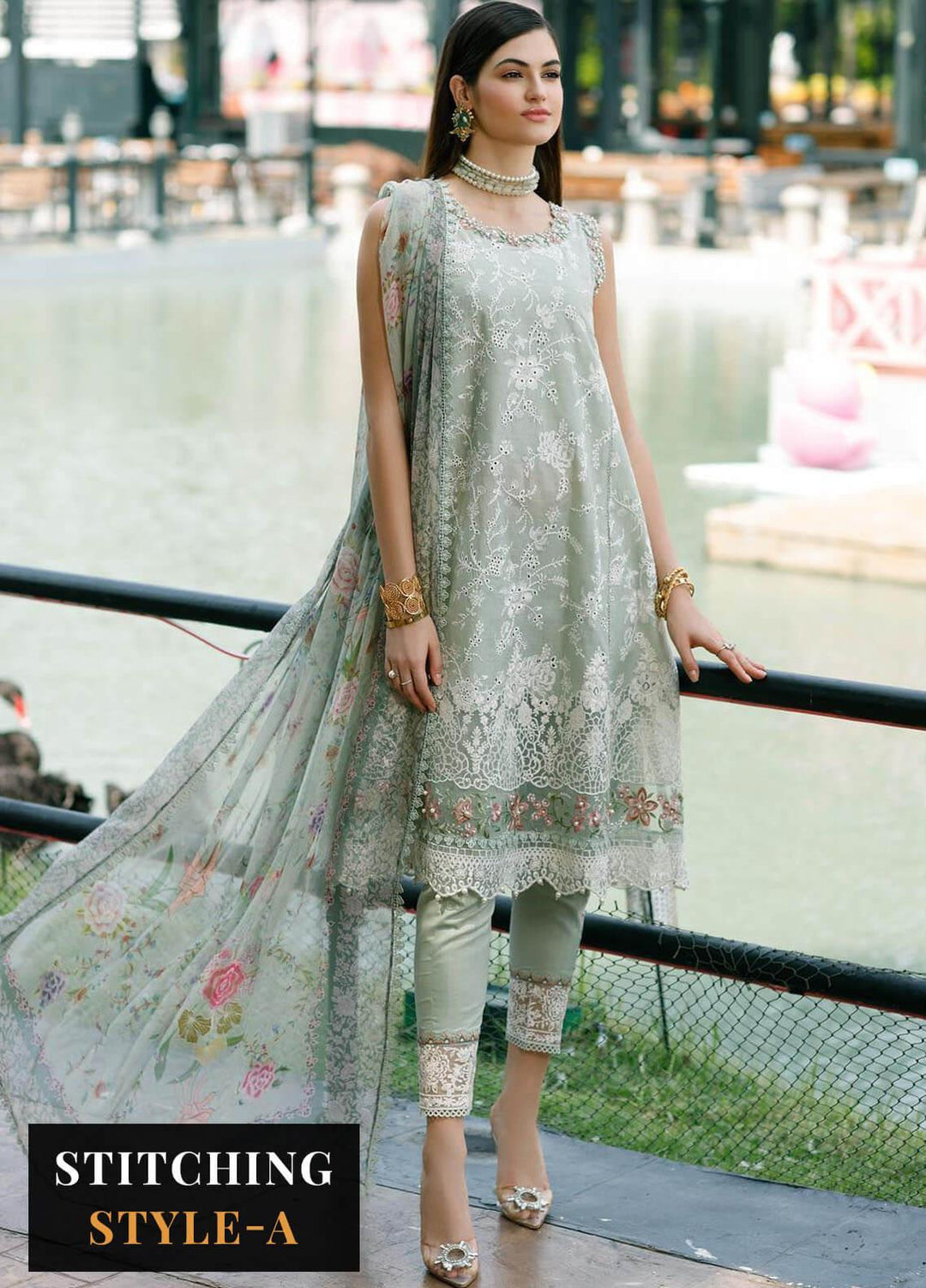 Noor By Saadia Asad Embroidered Lawn Suits Unstitched 3 Piece NSA23ESL D5 Sabeena - Eid Collection