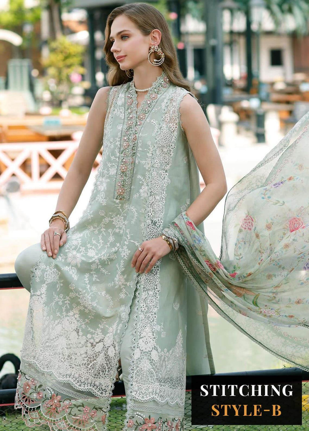 Noor By Saadia Asad Embroidered Lawn Suits Unstitched 3 Piece NSA23ESL D5 Sabeena - Eid Collection