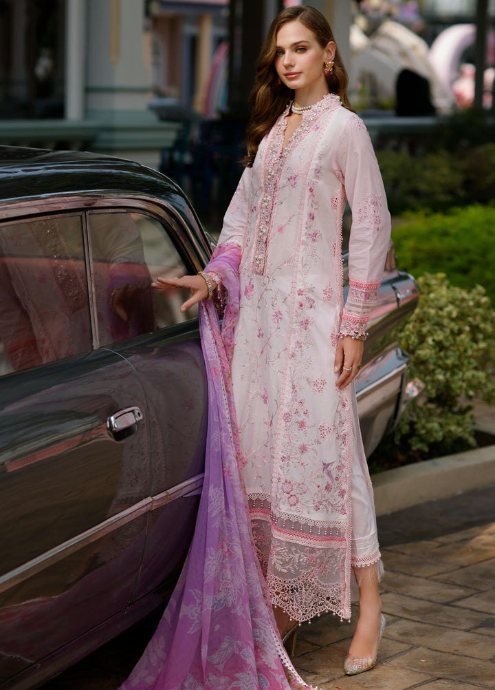 Noor By Saadia Asad Embroidered Lawn Suits Unstitched 3 Piece NSA23ESL D7 Fauna - Eid Collection