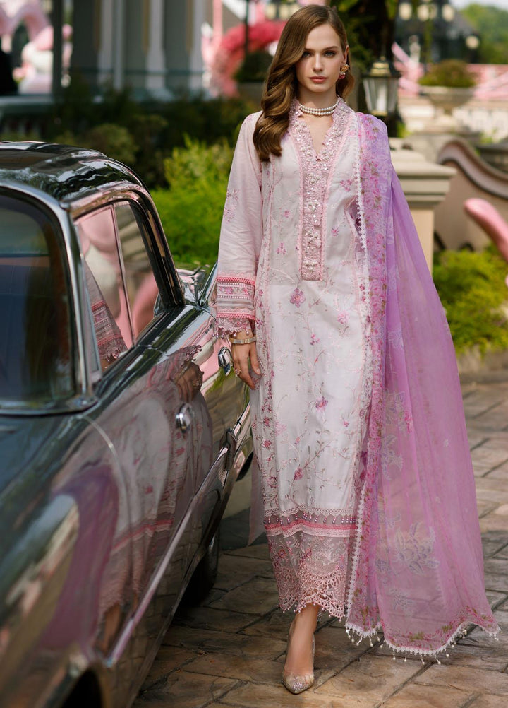 Noor By Saadia Asad Embroidered Lawn Suits Unstitched 3 Piece NSA23ESL D7 Fauna - Eid Collection