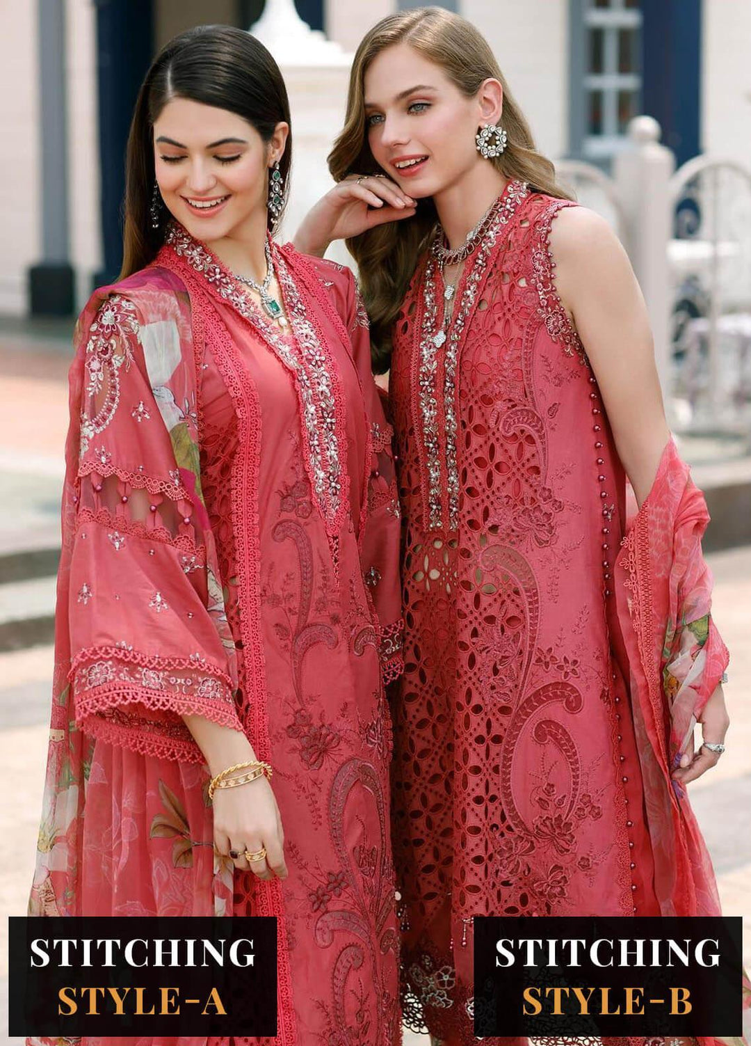 Noor By Saadia Asad Embroidered Lawn Suits Unstitched 3 Piece NSA23ESL D8 Liana - Eid Collection