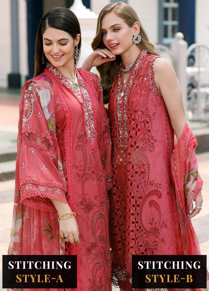 Noor By Saadia Asad Embroidered Lawn Suits Unstitched 3 Piece NSA23ESL D8 Liana - Eid Collection