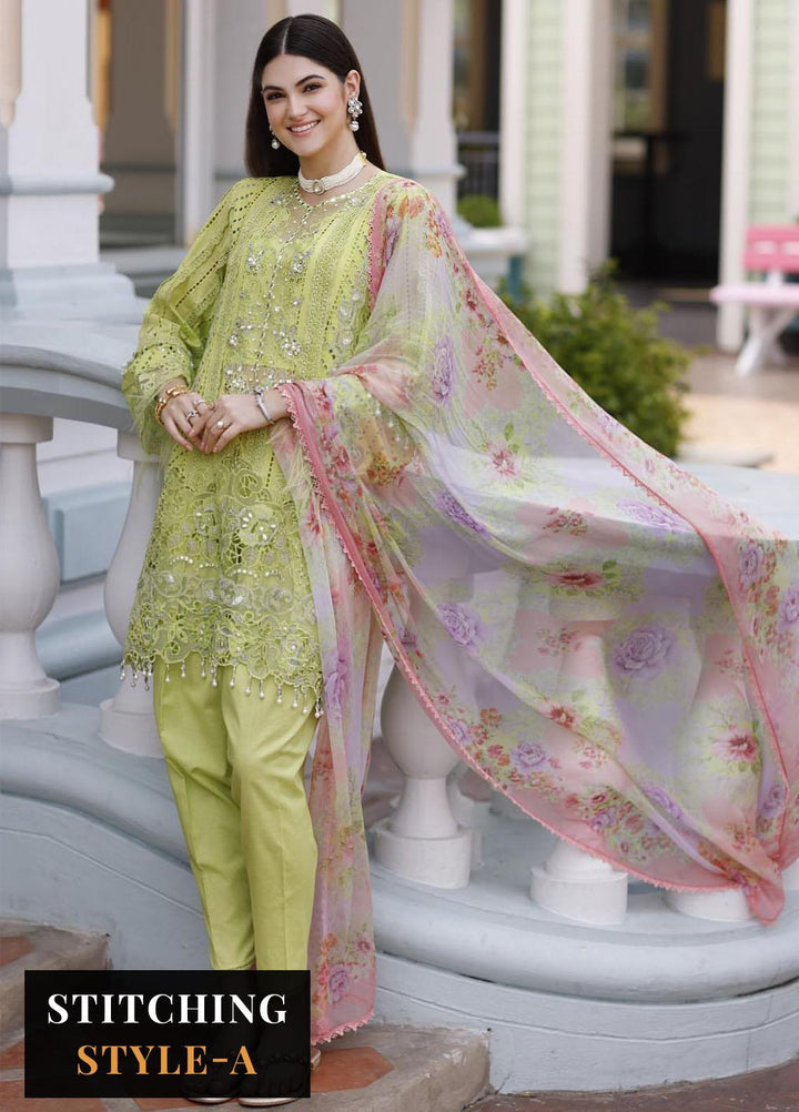 Noor By Saadia Asad Embroidered Lawn Suits Unstitched 3 Piece NSA23ESL D9 Livia - Eid Collection
