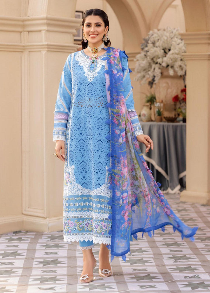 Noor by Saadia Asad Embroidered Lawn Suits Unstitched 3 Piece NSA22L D10 - Eid Collection