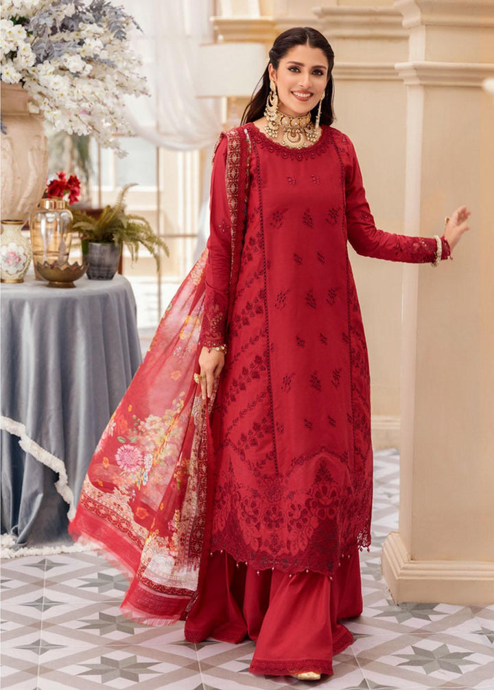 Noor by Saadia Asad Embroidered Lawn Suits Unstitched 3 Piece NSA22L D4 - Eid Collection