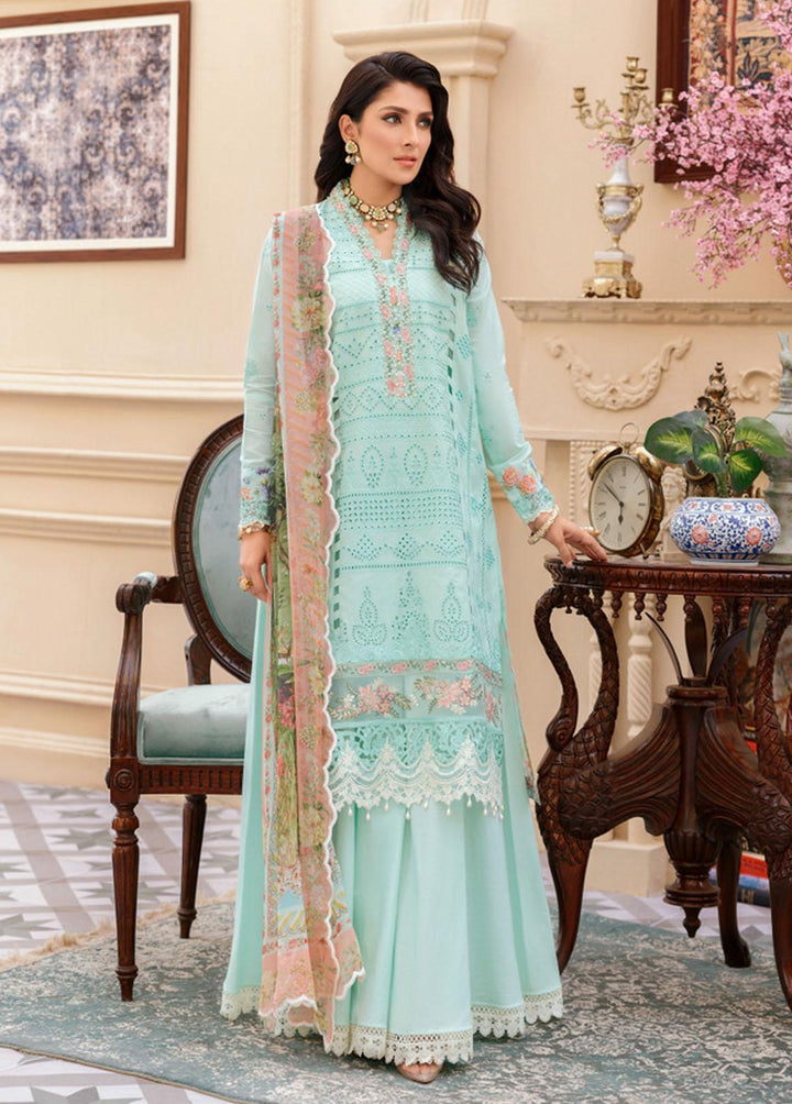 Noor by Saadia Asad Embroidered Lawn Suits Unstitched 3 Piece NSA22L D5 - Eid Collection