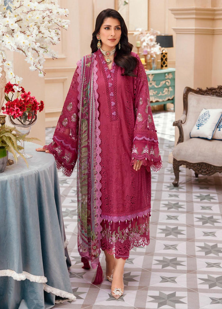 Noor by Saadia Asad Embroidered Lawn Suits Unstitched 3 Piece NSA22L D6 - Eid Collection