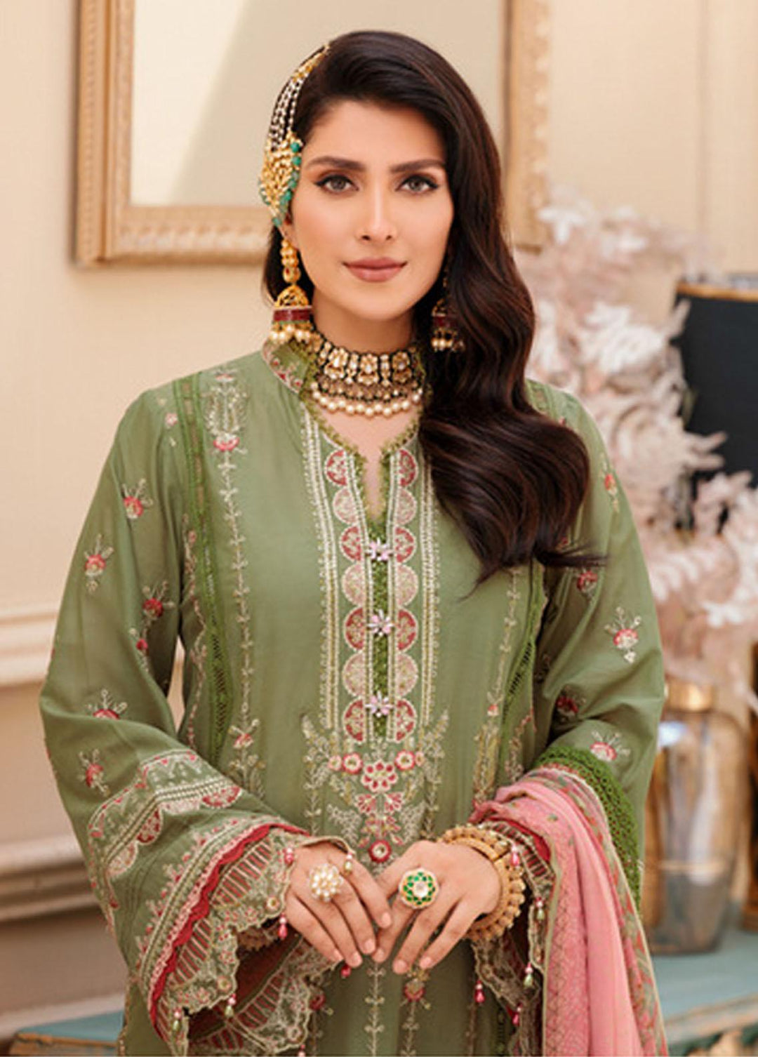 Noor by Saadia Asad Embroidered Lawn Suits Unstitched 3 Piece NSA22L D7 - Eid Collection