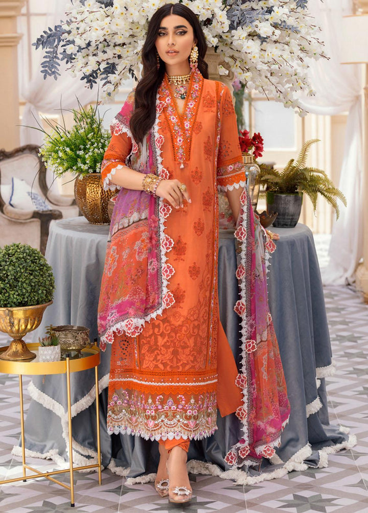 Noor by Saadia Asad Embroidered Lawn Suits Unstitched 3 Piece NSA22L D8 - Eid Collection