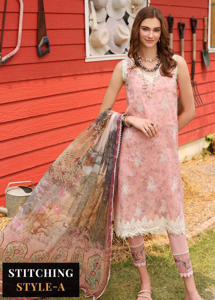 Noor by Saadia Asad Embroidered Lawn Suits Unstitched 3 Piece NSA23EP D1 Romila - Eid Collection