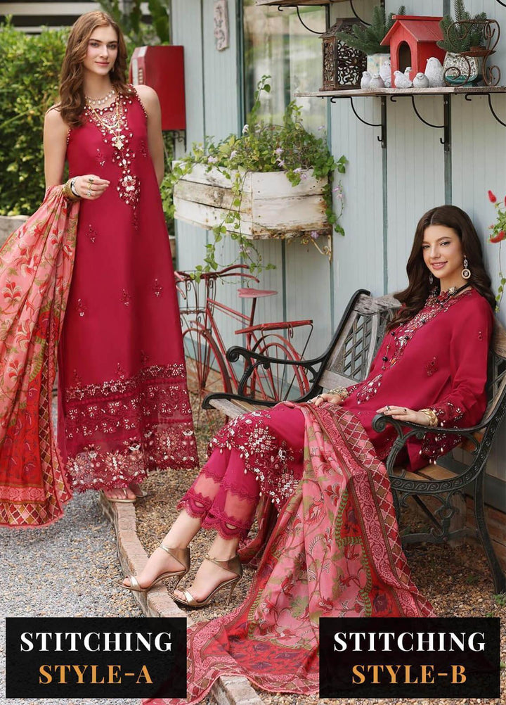 Noor by Saadia Asad Embroidered Lawn Suits Unstitched 3 Piece NSA23EP D3 Mysia - Eid Collection