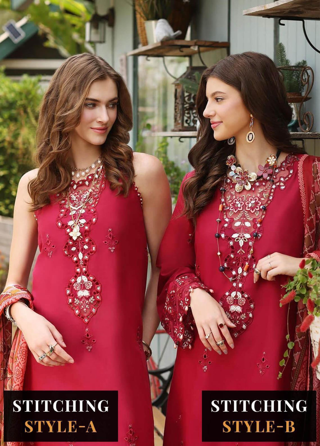 Noor by Saadia Asad Embroidered Lawn Suits Unstitched 3 Piece NSA23EP D3 Mysia - Eid Collection