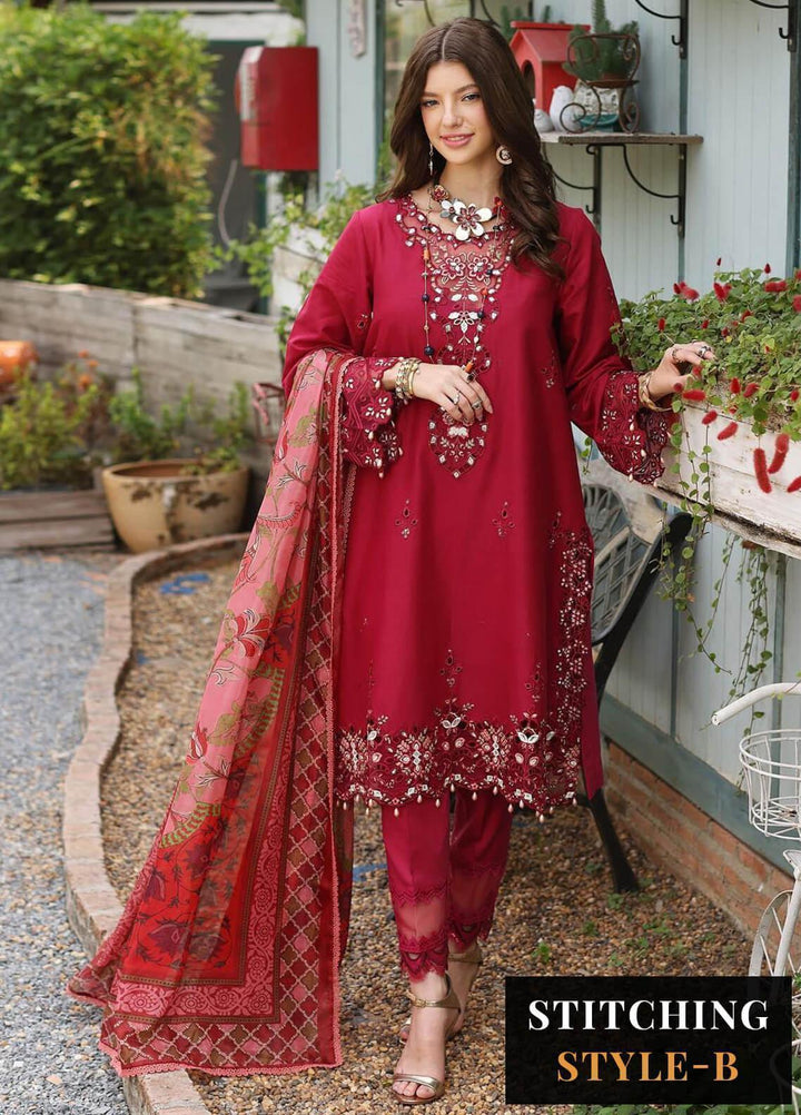 Noor by Saadia Asad Embroidered Lawn Suits Unstitched 3 Piece NSA23EP D3 Mysia - Eid Collection