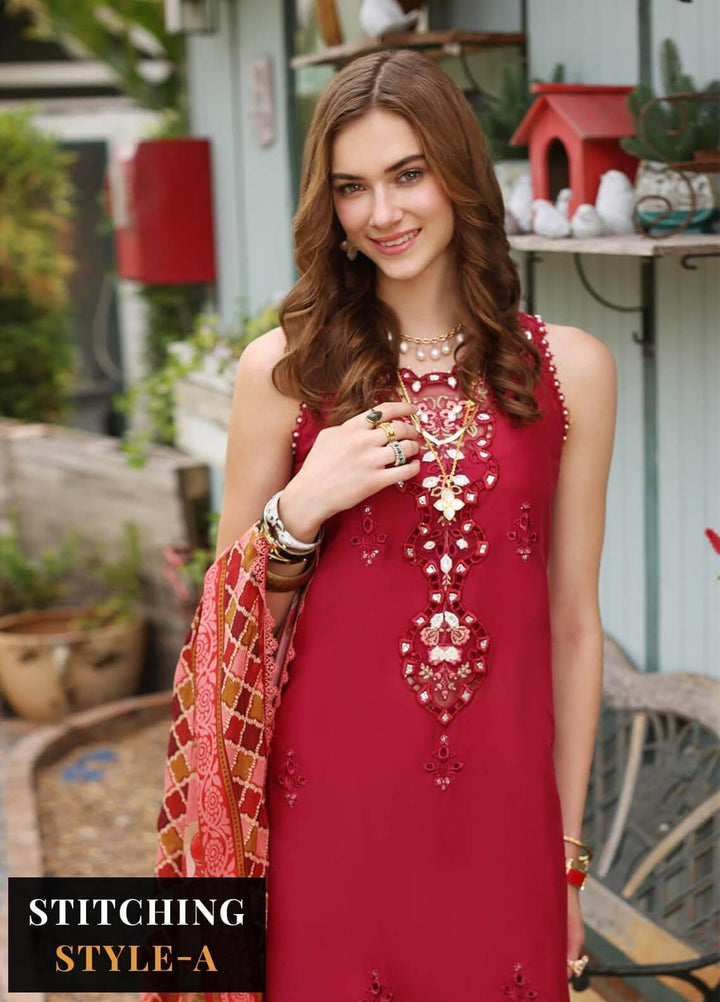 Noor by Saadia Asad Embroidered Lawn Suits Unstitched 3 Piece NSA23EP D3 Mysia - Eid Collection