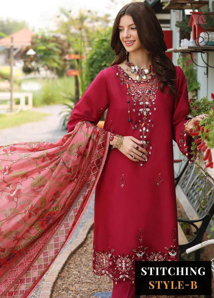 Noor by Saadia Asad Embroidered Lawn Suits Unstitched 3 Piece NSA23EP D3 Mysia - Eid Collection