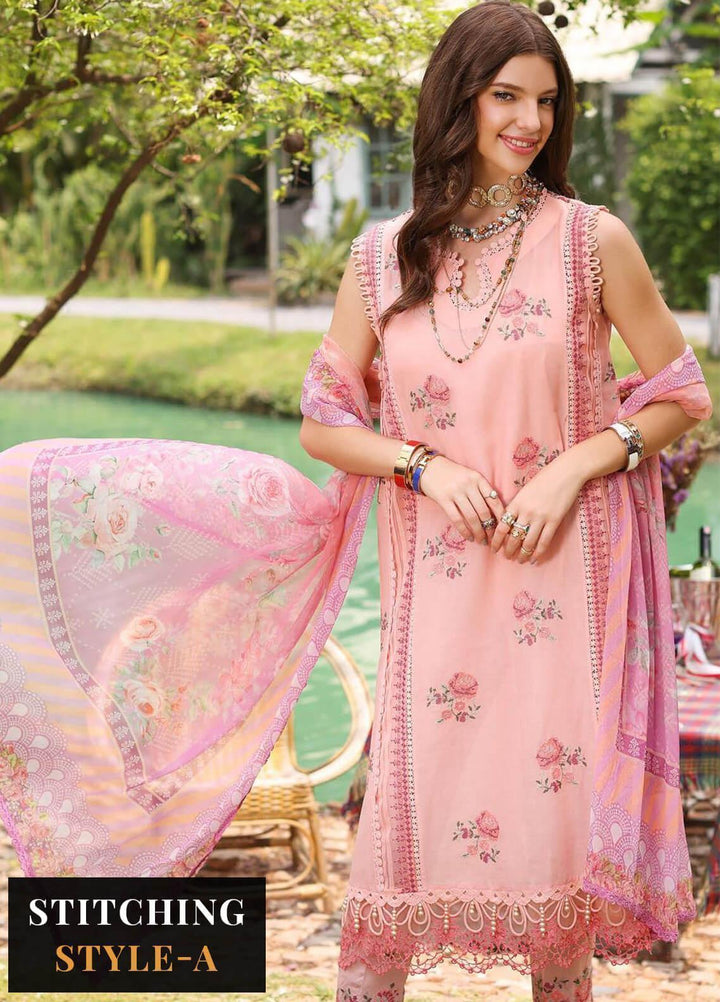Noor by Saadia Asad Embroidered Lawn Suits Unstitched 3 Piece NSA23EP D6 Nora - Eid Collection
