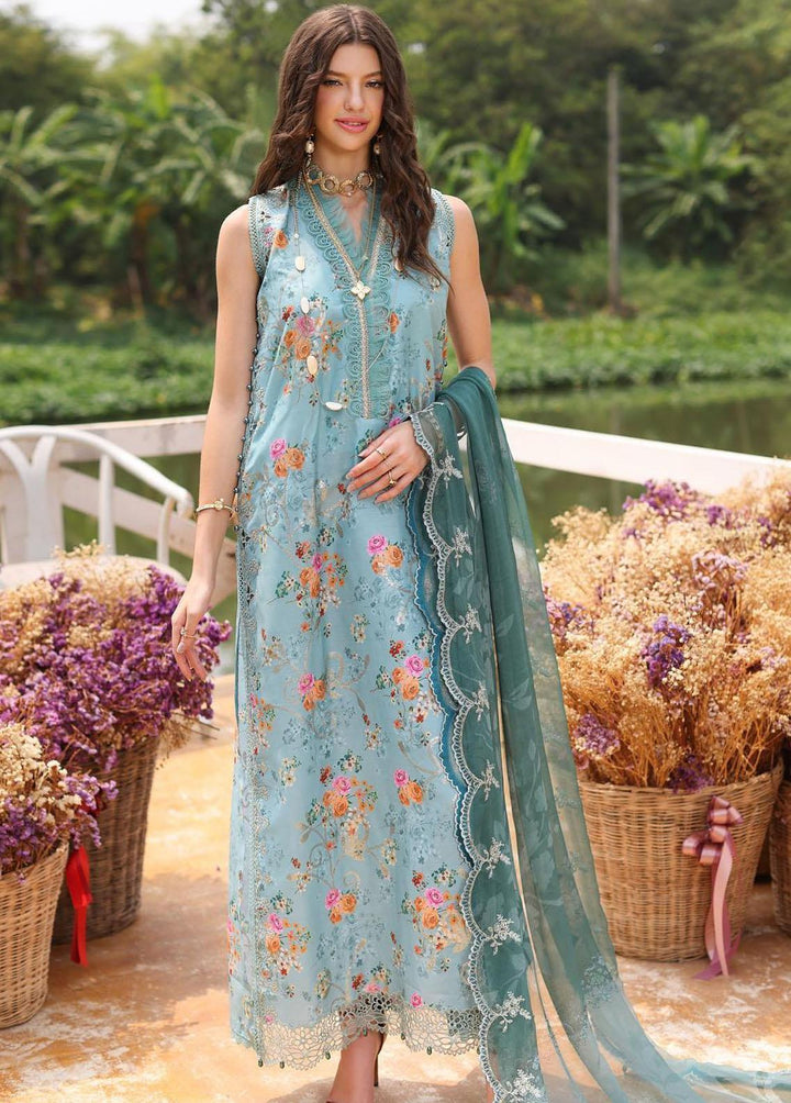 Noor by Saadia Asad Embroidered Lawn Suits Unstitched 3 Piece NSA23EP D7 Alaina - Eid Collection