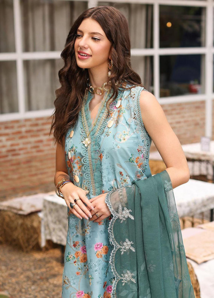 Noor by Saadia Asad Embroidered Lawn Suits Unstitched 3 Piece NSA23EP D7 Alaina - Eid Collection