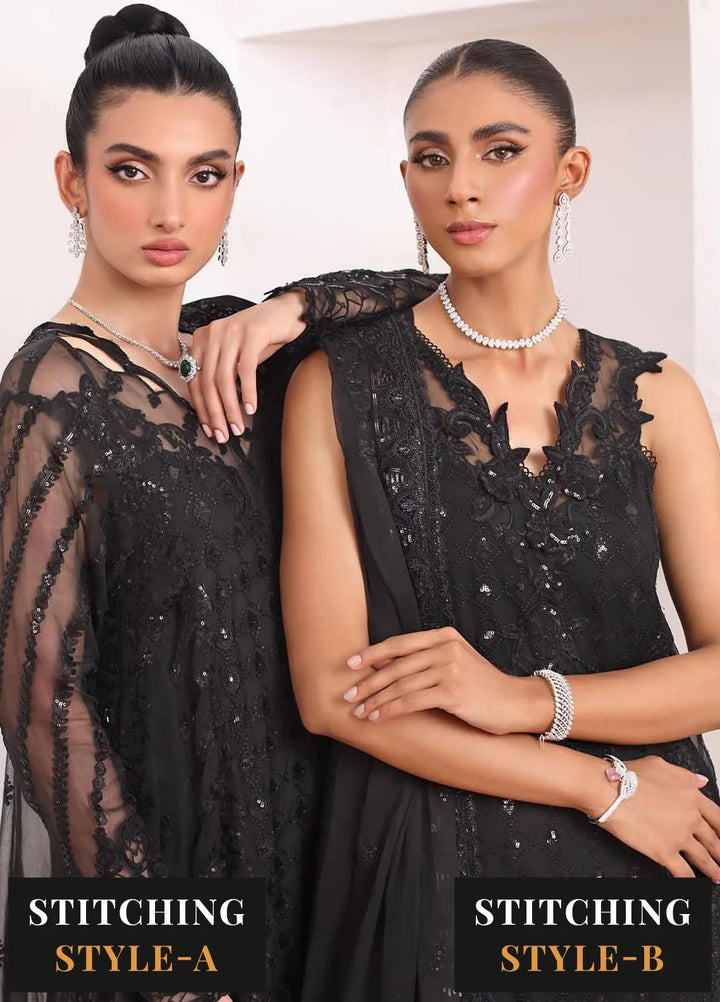 Noor By Saadia Asad Embroidered Chiffon Suit Unstitched 3 Piece NSA24CL D-04 Natalia - Formal Collection