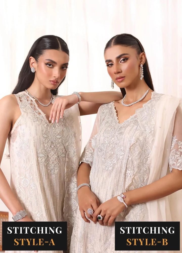 Noor By Saadia Asad Embroidered Chiffon Suit Unstitched 3 Piece NSA24CL D-05 Seliel - Formal Collection