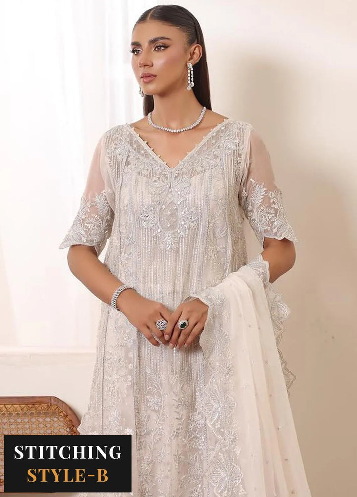 Noor By Saadia Asad Embroidered Chiffon Suit Unstitched 3 Piece NSA24CL D-05 Seliel - Formal Collection