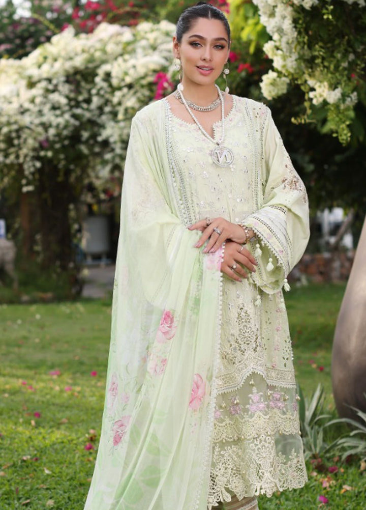 Noor By Saadia Asad Embroidered Lawn Suit Unstitched 3 Piece NSA24C D-11B - Luxury Summer Collection