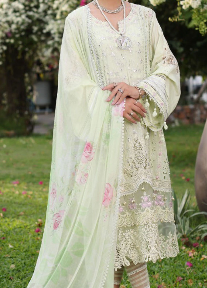 Noor By Saadia Asad Embroidered Lawn Suit Unstitched 3 Piece NSA24C D-11B - Luxury Summer Collection