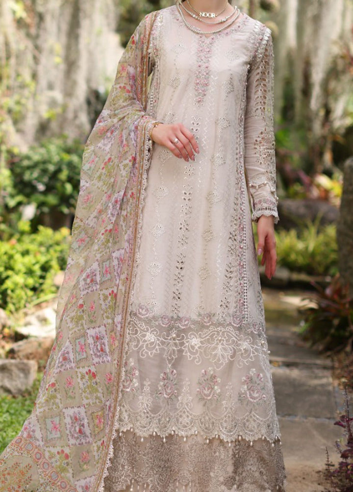 Noor By Saadia Asad Embroidered Lawn Suit Unstitched 3 Piece NSA24C D-3B - Luxury Summer Collection
