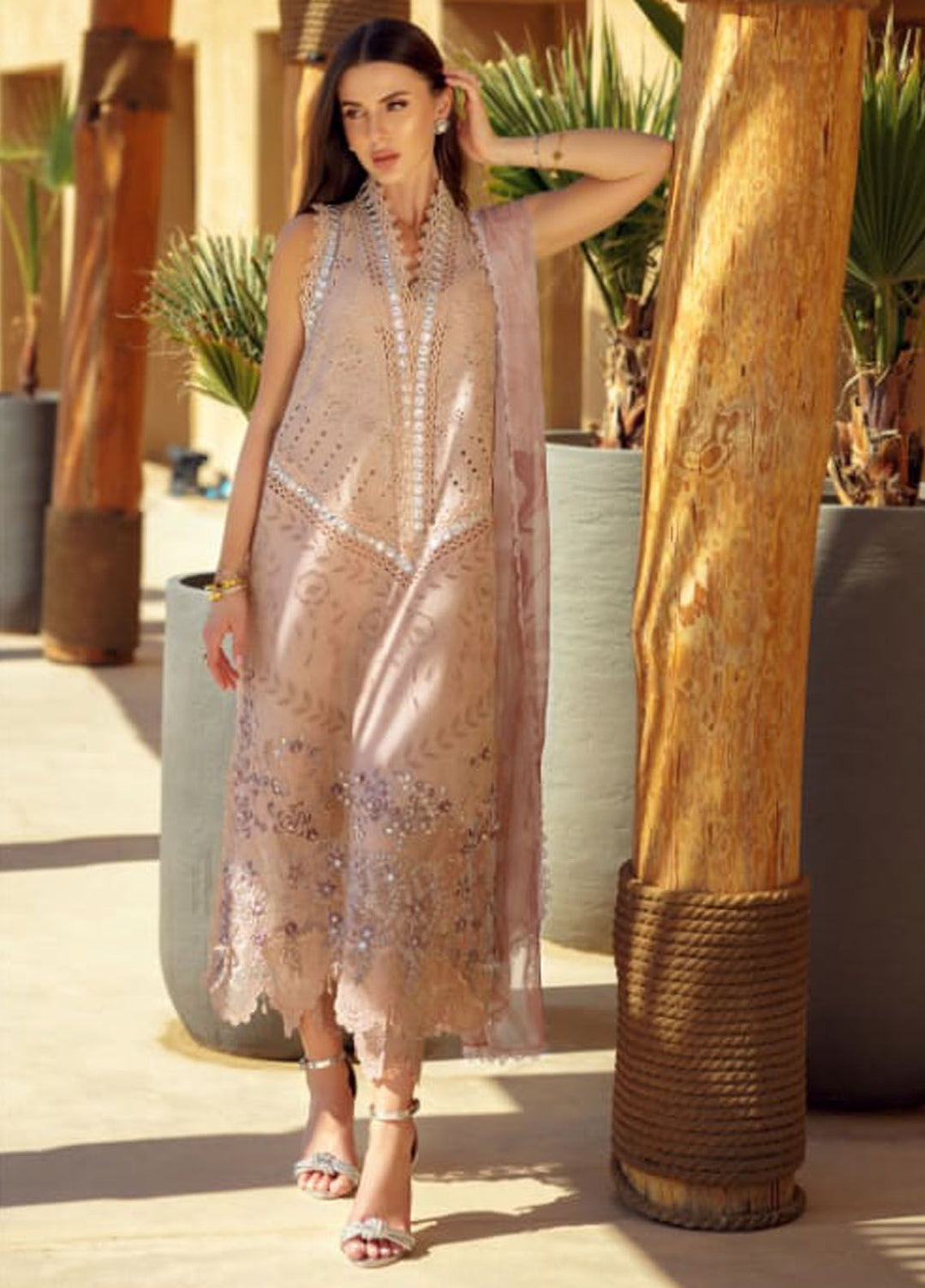 Noor by Saadia Asad Embroidered Lawn Suit Unstitched 3 Piece NSA24E D10 - Summer Collection