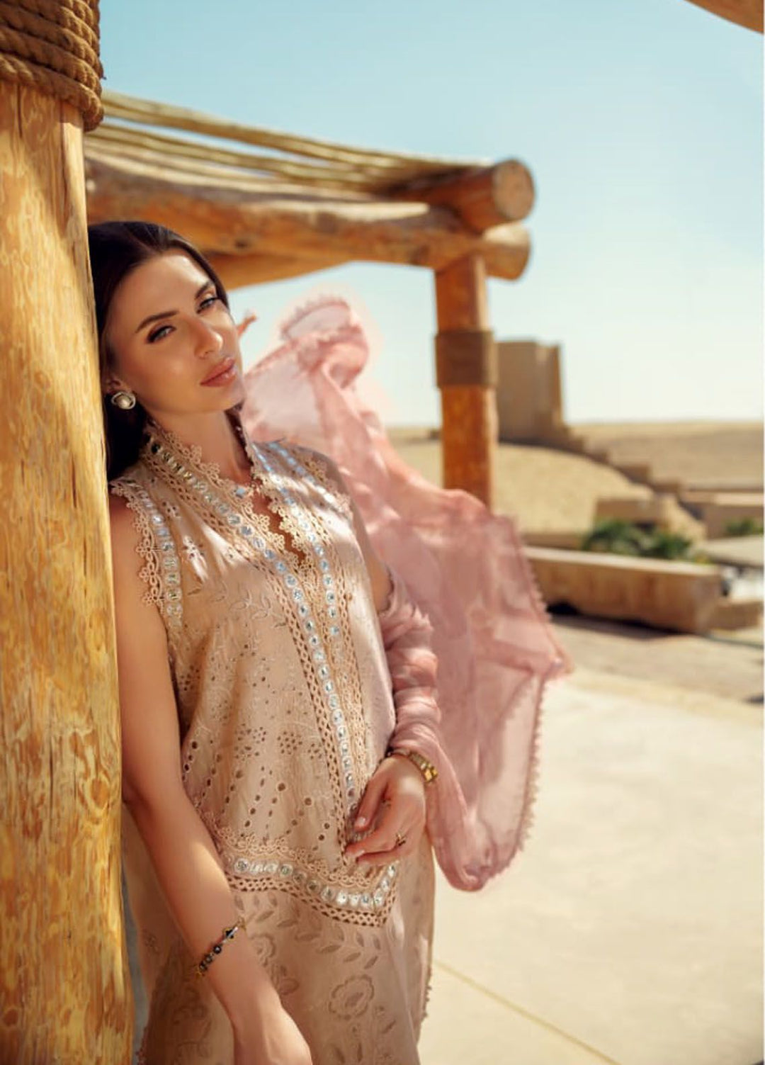 Noor by Saadia Asad Embroidered Lawn Suit Unstitched 3 Piece NSA24E D10 - Summer Collection