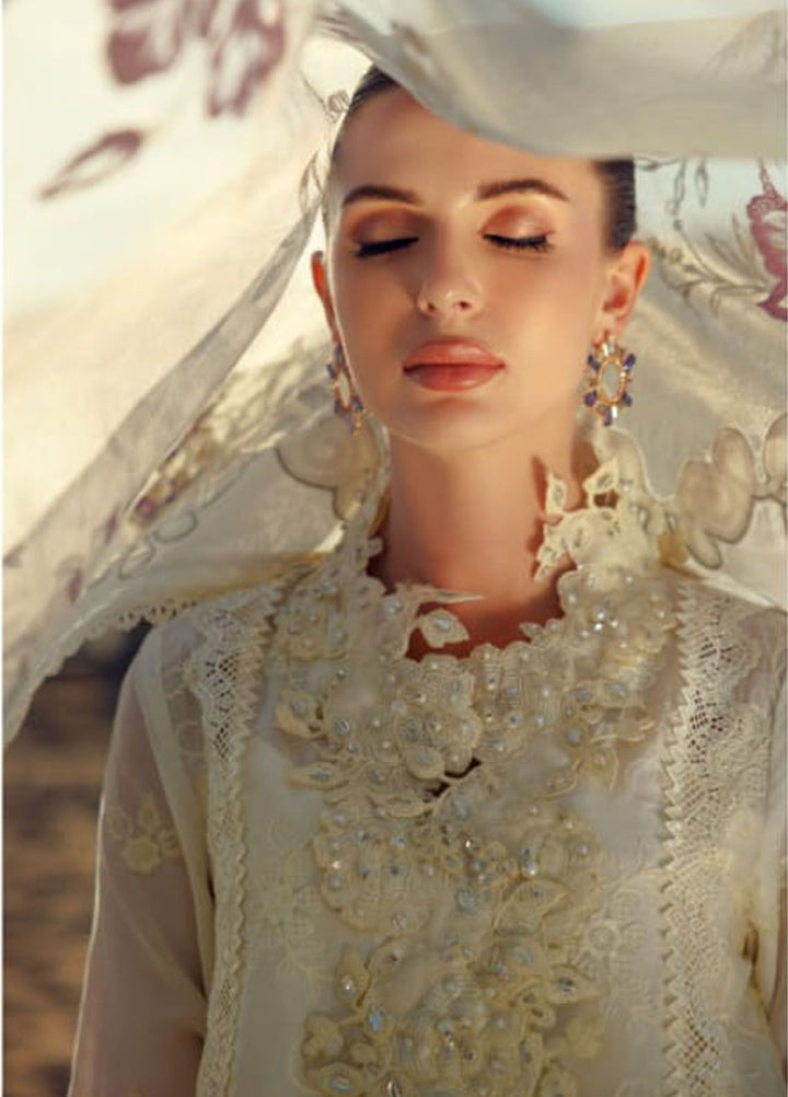 Noor by Saadia Asad Embroidered Lawn Suit Unstitched 3 Piece NSA24E D2 - Summer Collection